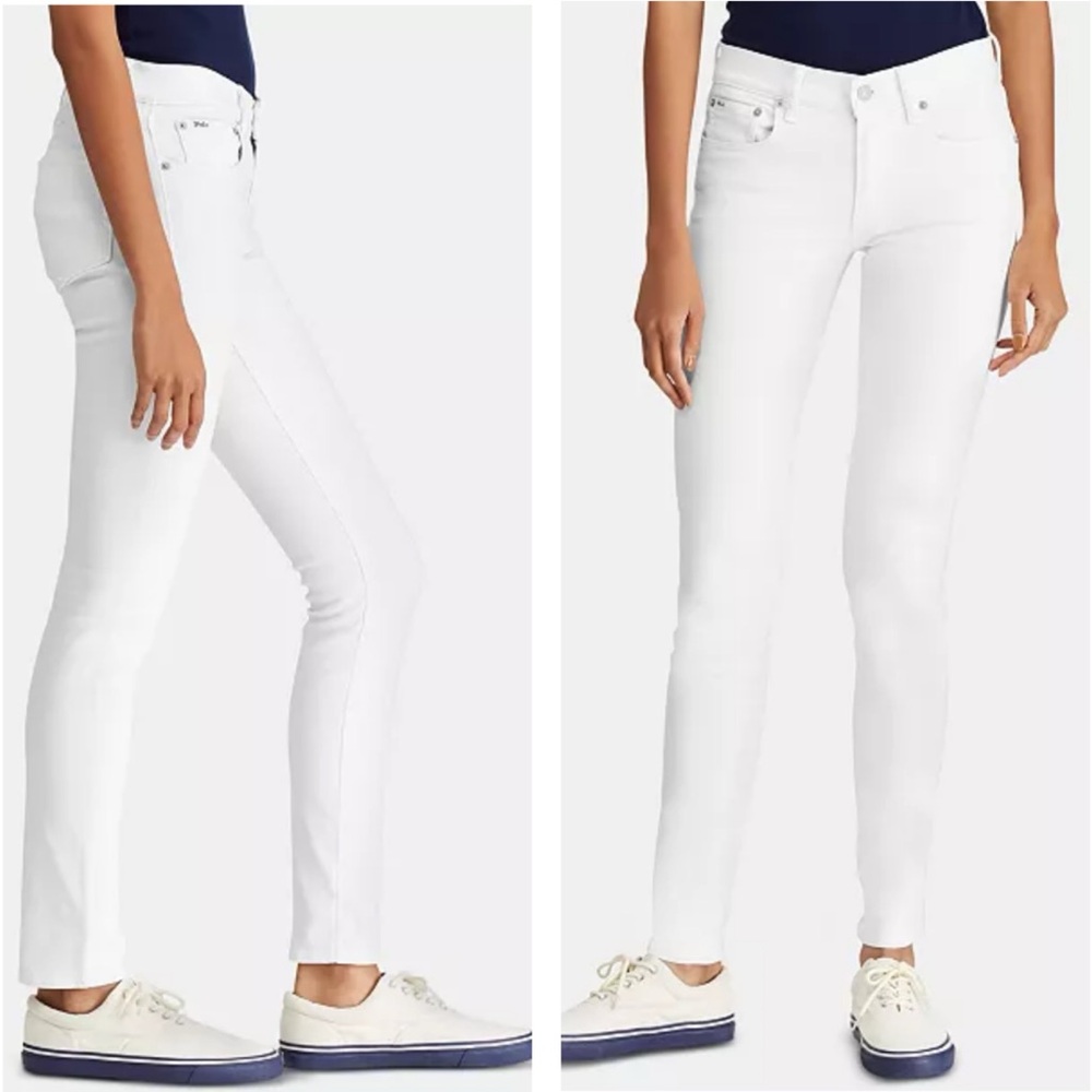 PLUS Ralph Lauren NWT Crisp White Premier Skinny‎ Cropped Denim Jean Size 22W